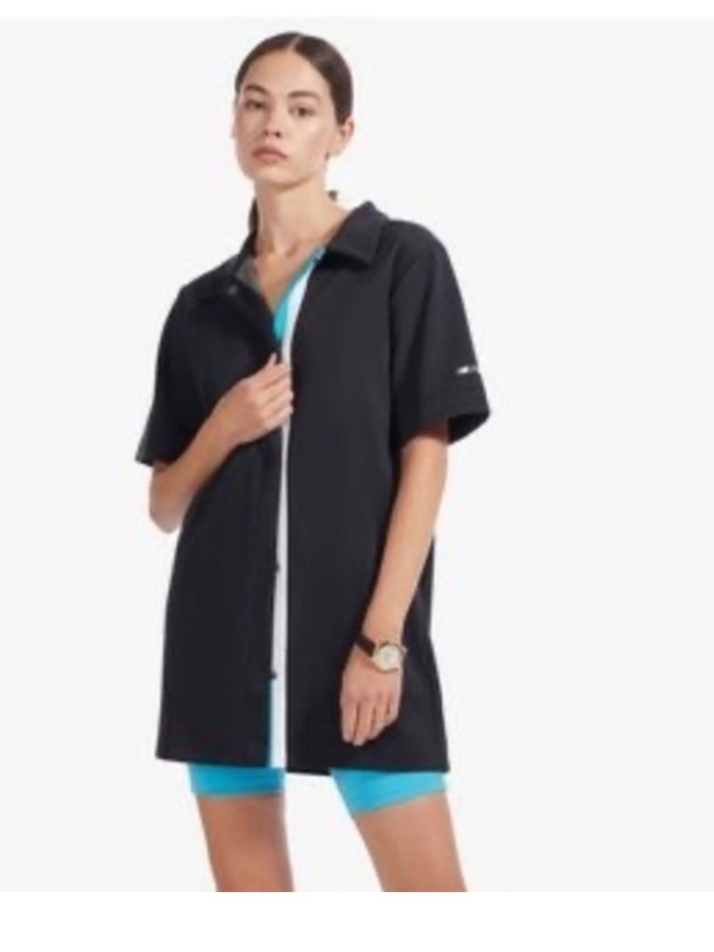 The STAUD × New Balance Track Mini Shirt Dress